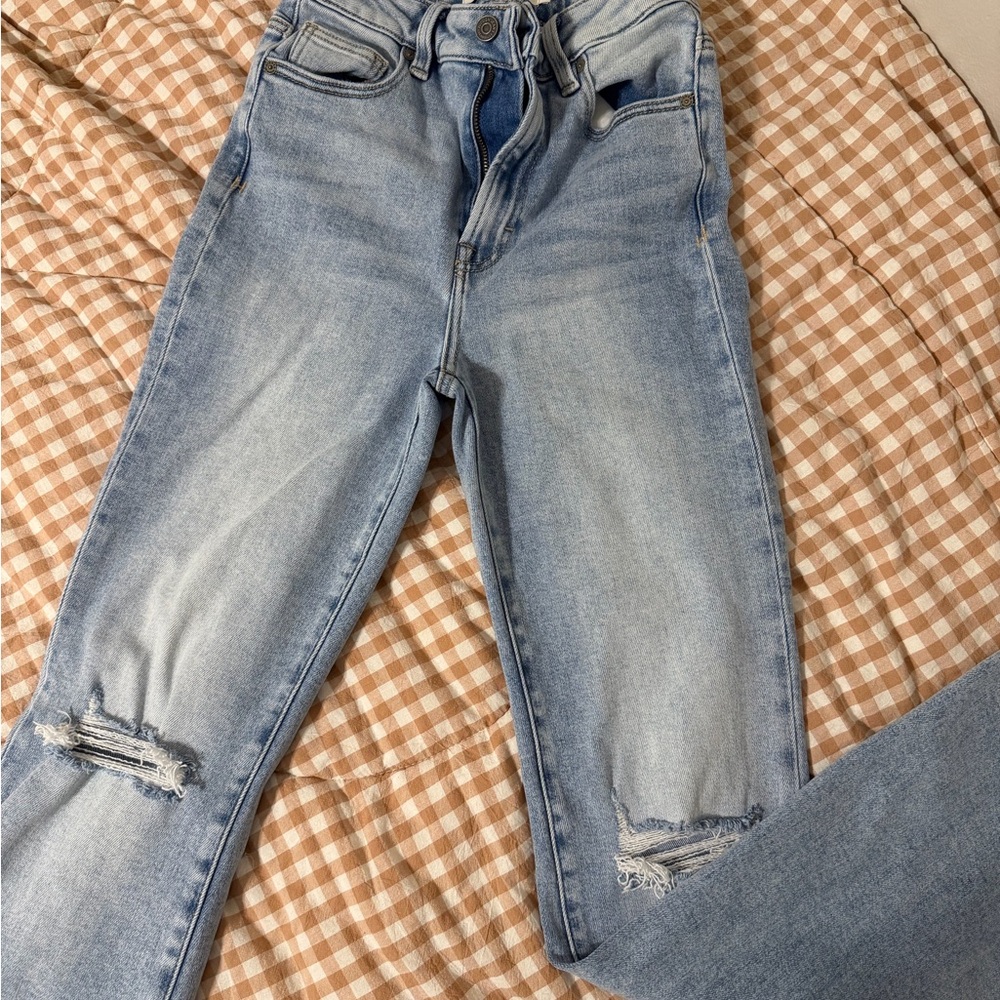 Stylish Light Blue Boot Cut Jeans for Women